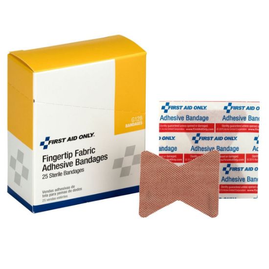 Picture of First Aid Only® Heavy Woven Fingertip Fabric Bandages  25Ct Part# - G128