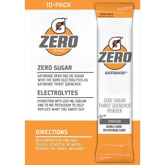 Picture of Gatorade Zero G Zero 16.9 Oz Powder Ksorange Part# - 4490