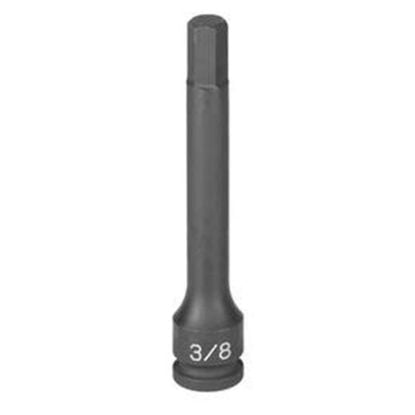 Picture of Grey Pneumatic 3/8" Drive X 4Mm Hex Driver 4" Length Part# - 19044M