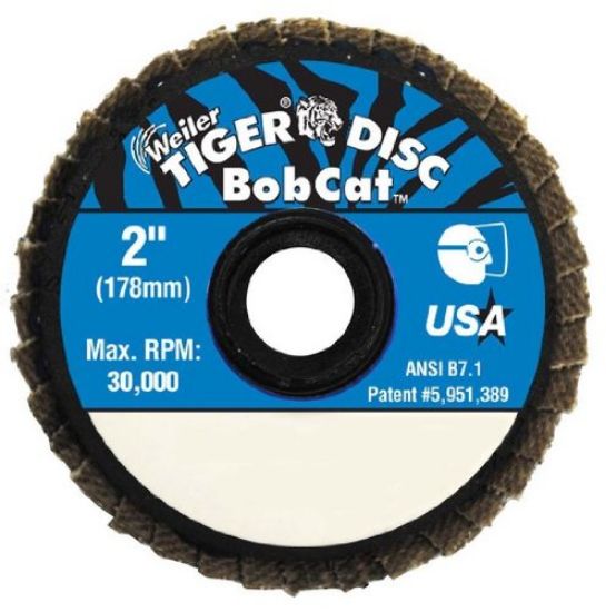 Picture of Weiler® 2" Bobcat Abrasive Flapdisc Angled 36Z Grit Part# - 50922