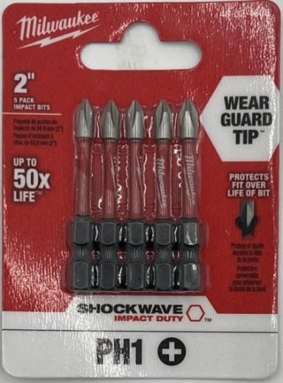 Picture of Milwaukee® Tool #1 Phillips Shockwave Imp 2" Power Bits Part# - 48-32-4638