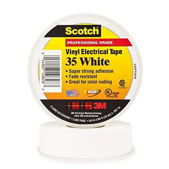 Picture of Scotch® Scotch 35 Wh 1/2 In X 20Ft Vinyl Coding Elec Tp Part# - 7000058436