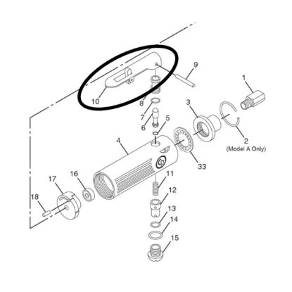 Picture of Chicago Pneumatic Throttle Lever Part# - Ca144879