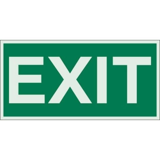 Picture of Brady® Glo In The Dark Exit Sign 3X6 Part# - 59330