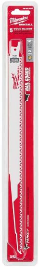 Picture of Milwaukee® Tool Super Sawzall Bld 5Tpi 12" 5Pk Nail Embed Wood Part# - 48-00-5037