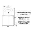 Picture of Master Lock® 4 Pin Tumbler Padlock Keyed Alike Brass Part# - 4140Ka-3231