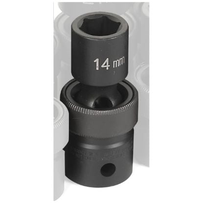 Picture of Grey Pneumatic 1/2" Drive X 14Mm Standard Universal Part# - 2014Um