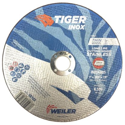 Picture of Weiler® 7 X .060 Tiger Inox T1 Cutting Wheel 60S 7/8 Ah Part# - 58103