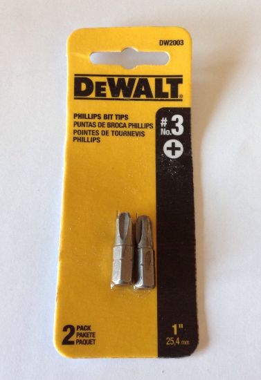 Picture of Dewalt® #3 Phillips Insert Bit Part# - Dw2003