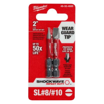 Picture of Milwaukee® Tool Shockwave 2" 2Pc Slottedimpact Bit Set Part# - 48-32-4920