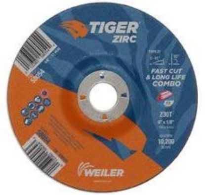 Picture of Weiler® 6 X 1/8 Tiger Zirc T27 Combo Wheel  Z30T  7/8 Ah Part# - 58064