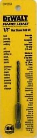 Picture of Dewalt® 1/8" Hex Shank Drill Bit Part# - Dw2554