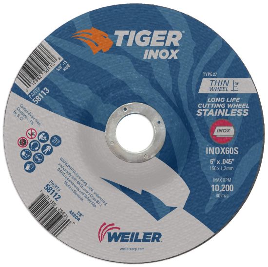 Picture of Weiler® 6 X 045 Tiger Inox Ty27C-O Whl  7/8 Ah Part# - 58112