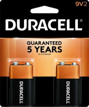 Picture of Duracell Coppertop Alkaline Batteries  9V  2/Pk Part# - Durmn1604B2Z