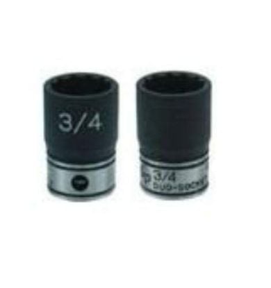 Picture of Grey Pneumatic 1/2" Drive X 1-5/16" Standard Duo-Socket - 6 Poi Part# - 82042R