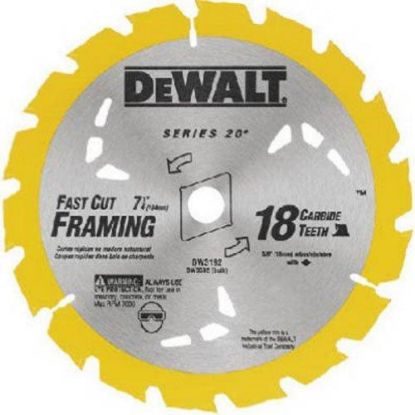 Picture of Dewalt® Series 20 Construction 7-1/4" 18T Thin Kerf Blad Part# - Dw3592B10