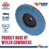 Picture of Weiler® 3" Bobcat Abrasive Flapdisc-120Z-Flat Plst Back Part# - 50916