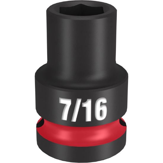 Picture of Milwaukee® Tool 1/2 Dr 7/16 Std Impact Socket Part# - 49-66-6201