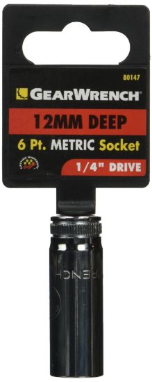 Picture of Gearwrench® 1/4" Drive 6 Point Deepmetric Socket 12Mm Part# - 80147