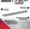 Picture of Arrow Fastener 50014 T50 1/4" Staple1250/Pk .050 Wire Part# - 50424