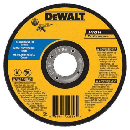 Picture of Dewalt® 6" X.045 X 7/8" Cfree Thin Cutoff Wheel Part# - Dw8725S