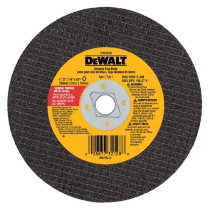 Picture of Dewalt® 6-1/2"X1/8" Metal Abrasive Saw Blade Part# - Dw3508