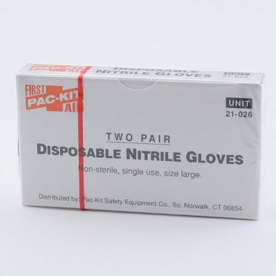 Picture of First Aid Only® Nitrile Exam Gloves  4/Box Part# - 21-026-002