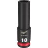 Picture of Milwaukee® Tool Impact Duty 3/8In Dr 10Mm Deep 6 Point Socket Part# - 49-66-6152