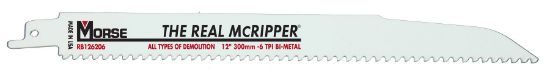 Picture of M.K. Morse 9" 6Tpi Reciprocating Saw Blade The Real Mc Part# - Rb96206T03