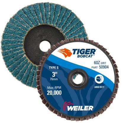 Picture of Weiler® 3" Bobcat Abrsv. Flap Disc Angled 60 Grit Part# - 50904