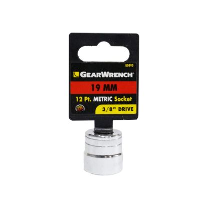 Picture of Gearwrench® 3/8" Drive 12 Point Standard Metric Socket 19Mm Part# - 80495