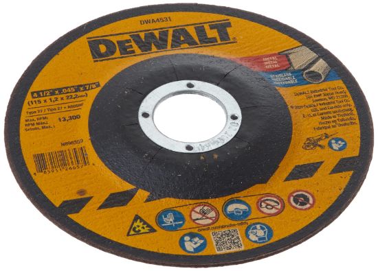 Picture of Dewalt® 4-1/2" X .045" X 7/8" T27 Metal Cut-Off Wheel Part# - Dwa4531