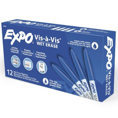 Picture of Expo Expo Vis A Vis Blue Finepoint Part# - 16003