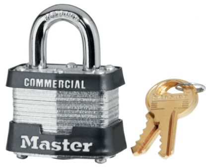 Picture of Master Lock® 4 Pin Tumbler Laminatedpadlock Bra Part# - 3Ka-3212