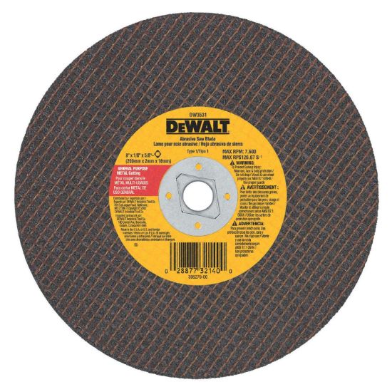 Picture of Dewalt® 8"X1/8" Metal Abrasivesaw Blade Part# - Dw3531