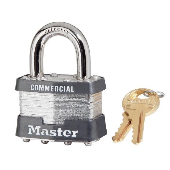 Picture of Master Lock® 4 Pin Tumbler Padlock Keyed Alike Laminated S Part# - 1Ka-2003