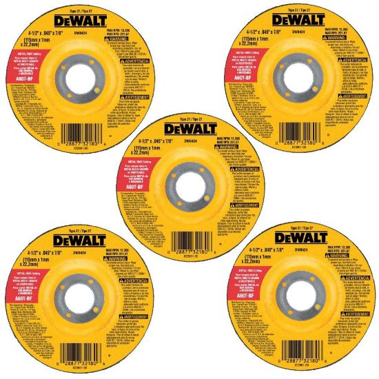 Picture of Dewalt® 4-1/2"X.045"X7/8" Thincutting Wheel Dcw Part# - Dw8424