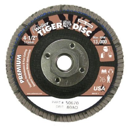 Picture of Weiler® 4-1/2" Tiger Abrasive F Part# - 50670