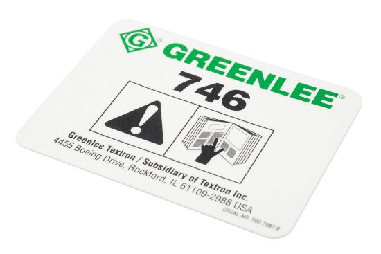 Picture of Greenlee® Decal Replacement (746 Ident) Part# - 7087