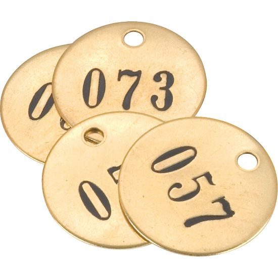 Picture of C.H. Hanson® 1" Brass Round Number Checks Set Series 1-25 Part# - 40003