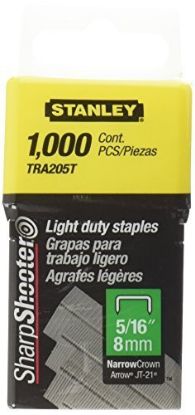 Picture of Stanley® 5/16" Narrow Light Dutystaples(1000/Pkg) Part# - Tra205T