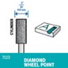 Picture of Dremel® 11/64" Diamond Wheel Point 3/32" Shank Part# - 7105