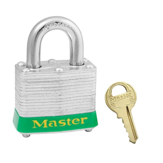 Picture of Master Lock® Green Safety Lockout Padlock Keyed Diffe Part# - 3Grn