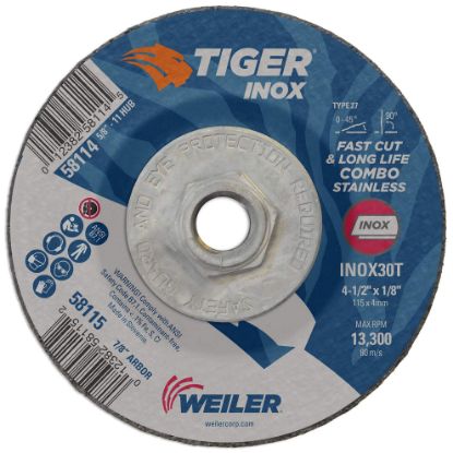 Picture of Weiler® 4-1/2X1/8 Inox T27 Comb.Whl Inox30T 7/8Arb Part# - 58115