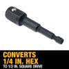 Picture of Dewalt® 1/4" Hex Shank To 1/2" Socket Adaptor Part# - Dw2547Ir  G