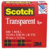 Picture of Scotch® Scotch Transparent Tape600 C 3/4"X1296 Part# - 7000001563