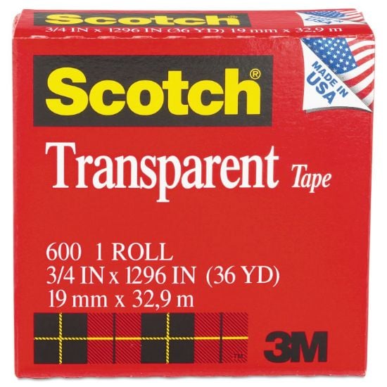 Picture of Scotch® Scotch Transparent Tape600 C 3/4"X1296 Part# - 7000001563