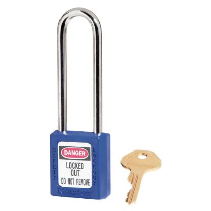 Picture of Master Lock® Blue Zenex Body Extra Length Shackle Kd Part# - 410Ltblu