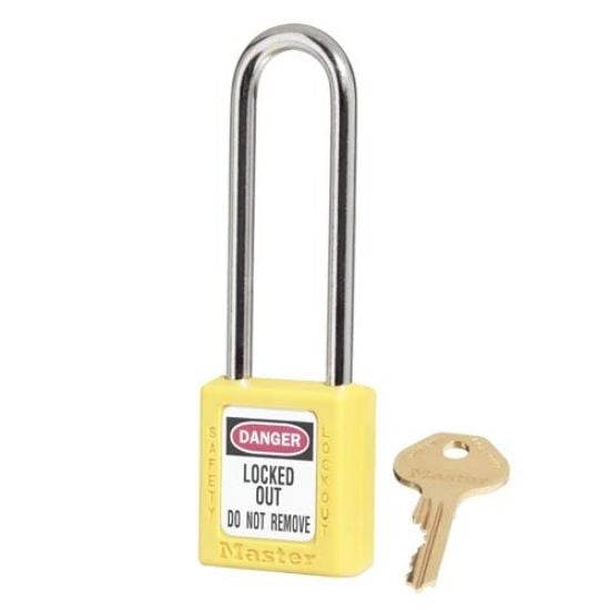 Picture of Master Lock® Yellow Zenex Body Extralength Shackle Kd Part# - 410Ltylw