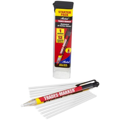 Picture of Markal® Trades-Marker And Refills White Mini Pack Part# - 96130